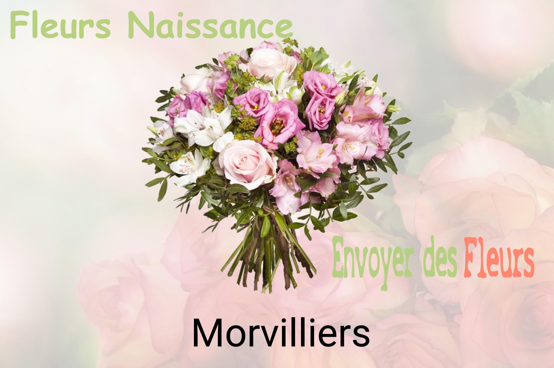 Bouquet de fleurs de naissance livré à Morvilliers