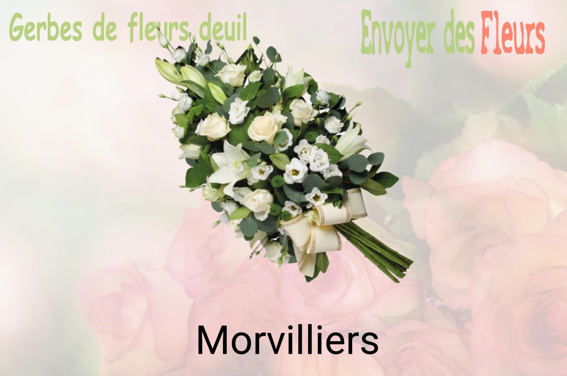 Gerbe de fleurs de deuil livrée à Morvilliers